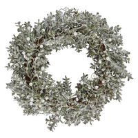 KRANZ MIT PERLEN Florista - Grün, Kunststoff (7cm) - Butlers