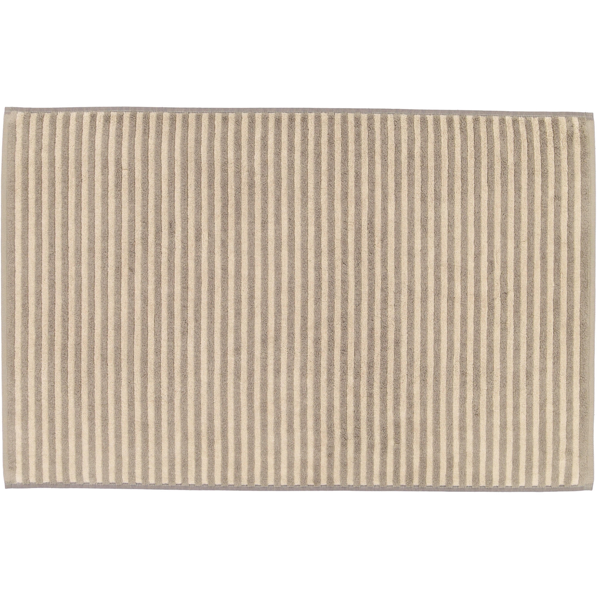 BADEMATTE TWO-TONE STRIPES 480 GRAPHIT - 70 - Braun, Textil (50/80cm) - Cawoe