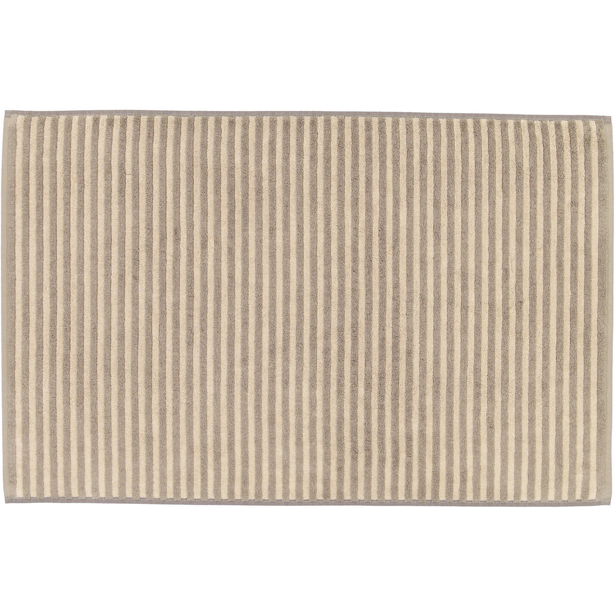 BADEMATTE TWO-TONE STRIPES 480 GRAPHIT - 70 - Braun, Textil (50/80cm) - Cawoe