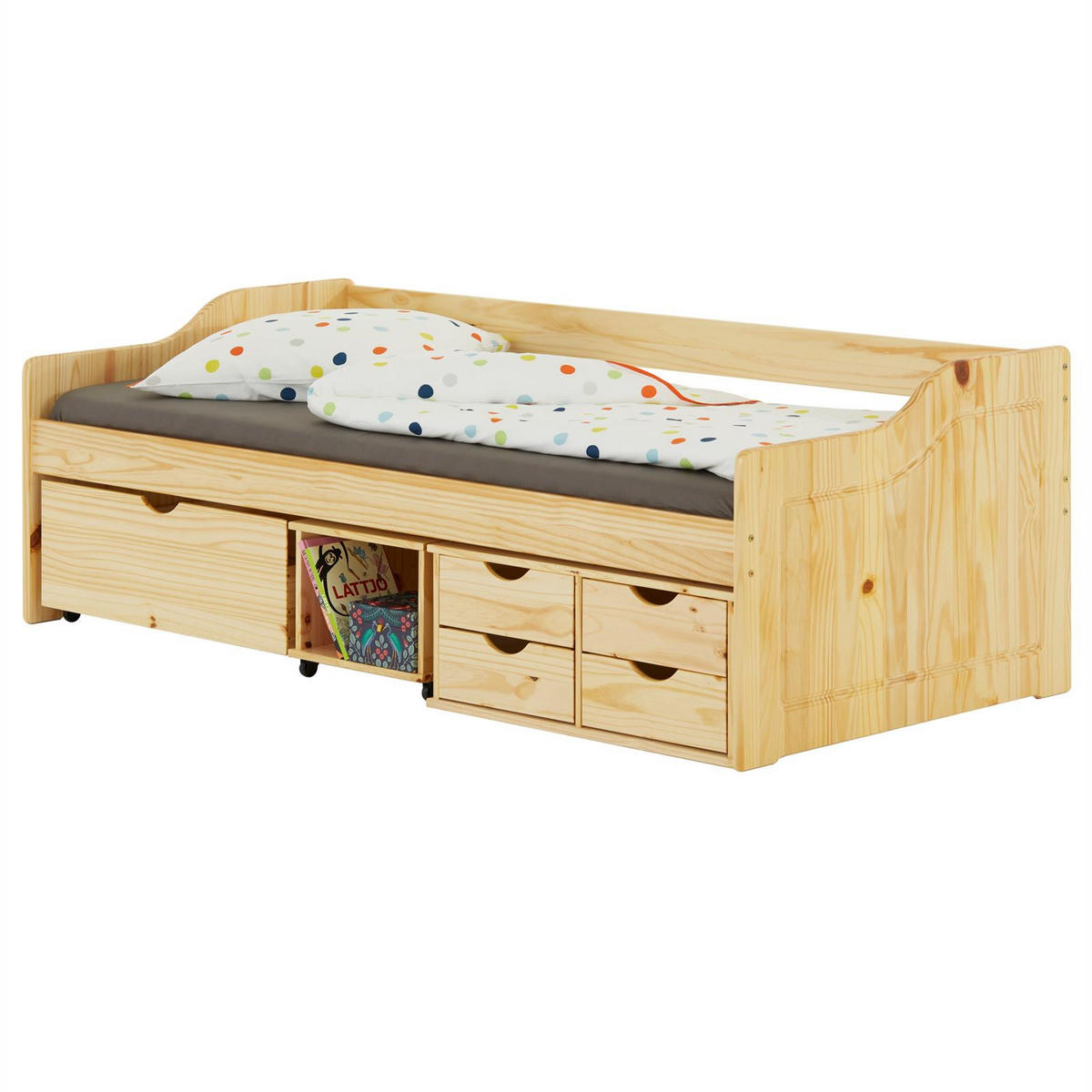 SOFABETT SENTA 90X200 CM - Naturfarben, Holz (98/63/205cm) - IDIMEX