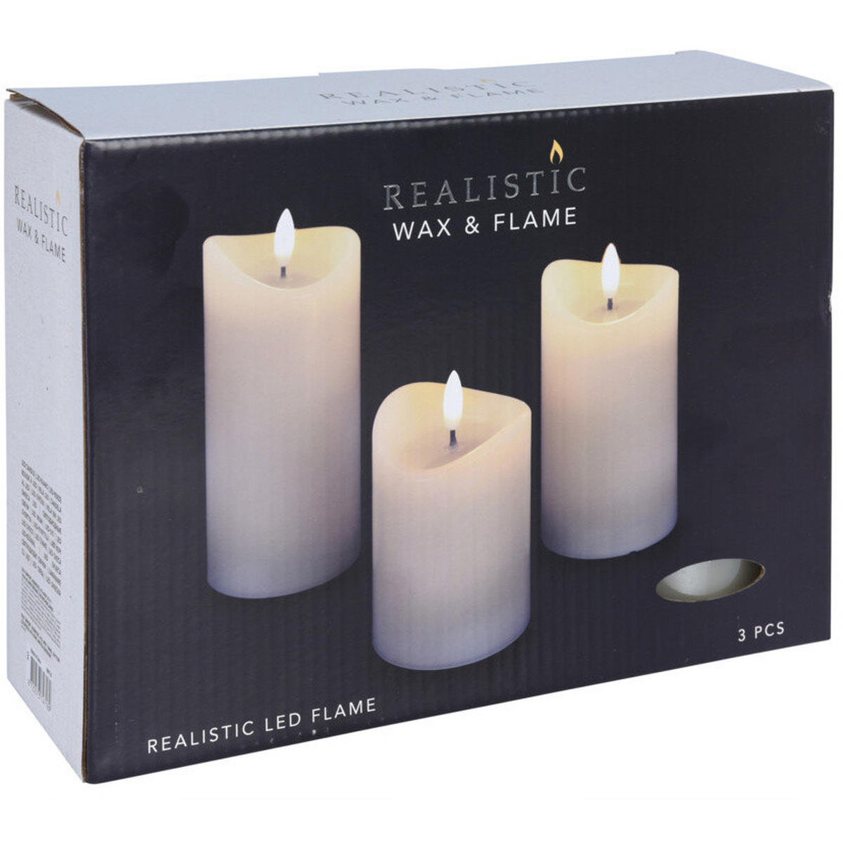 LED-KERZEN Ø 7 cm 3er-Set - Beige, Kunststoff (7/7/15cm) - Home Styling Collection