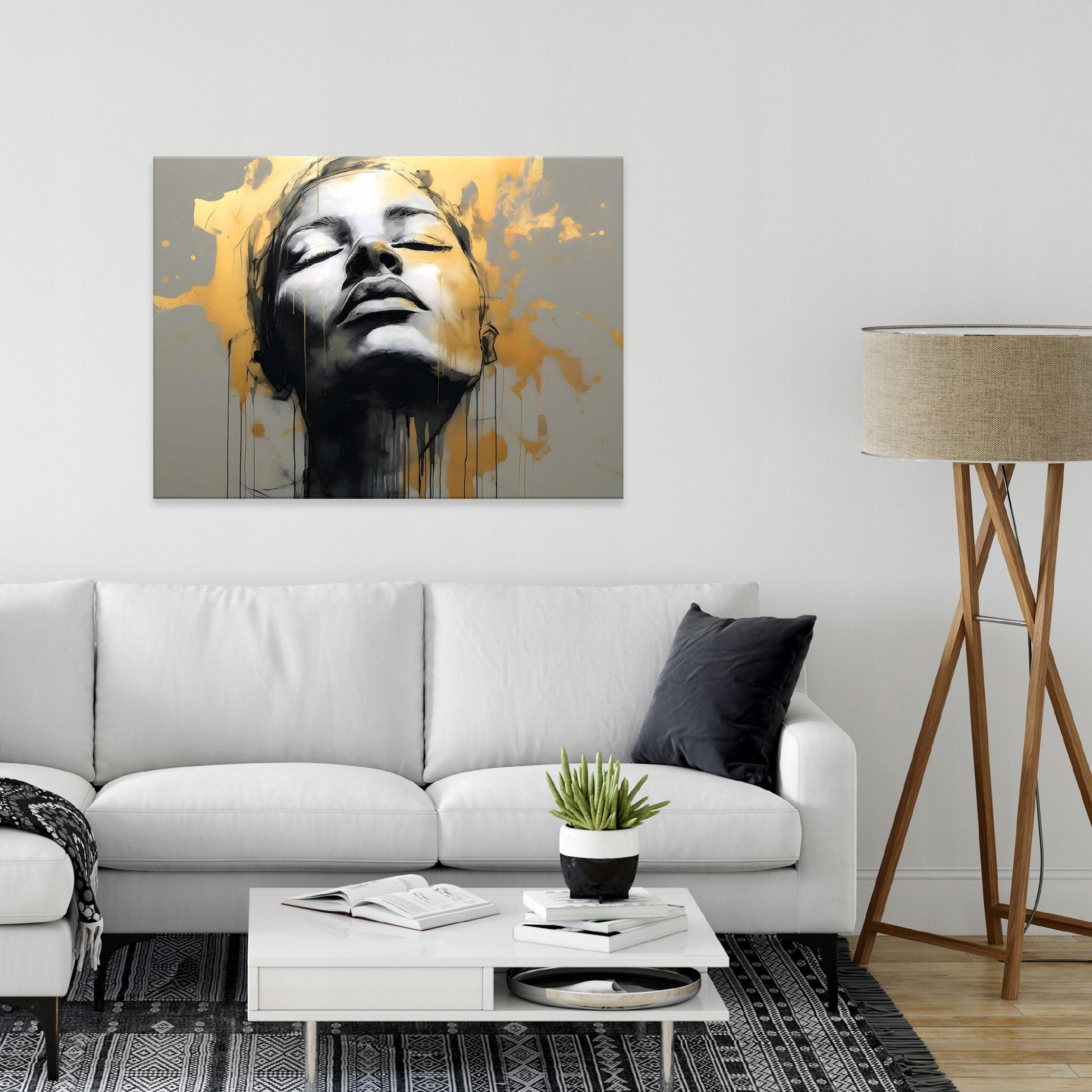 BILDER Abstrakt Frau 100x70 - Multicolor, Holzwerkstoff (100/70cm) - Wallarena