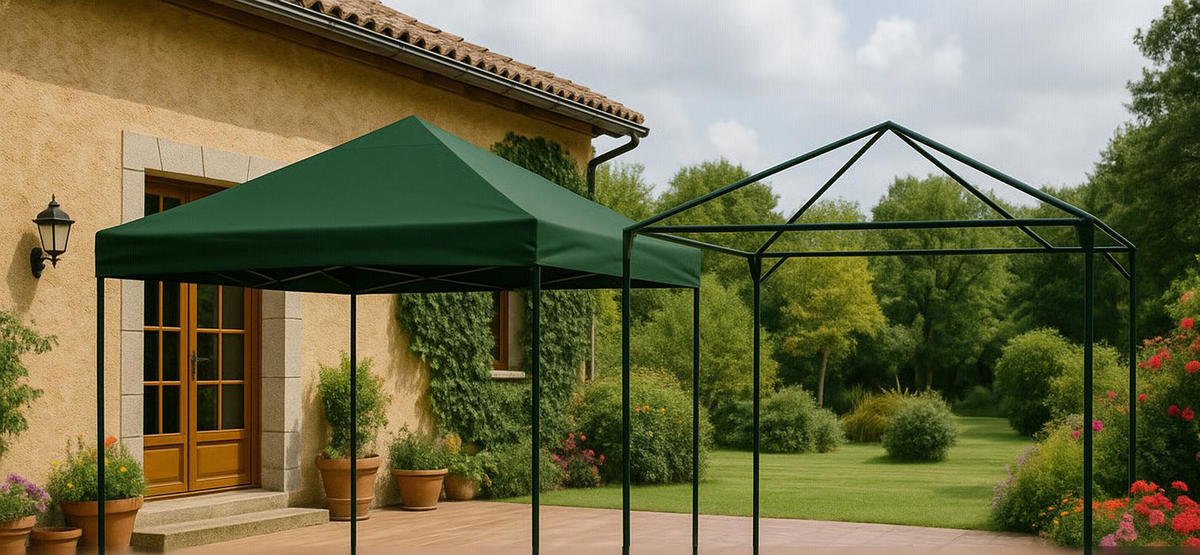 ERSATZDACH für Pavillon 3x3m, Pavillondach Toro, Wasserdicht, Farbe: Grün - Grün, Kunststoff (300/0.3/300cm) - TPFGarden