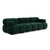 3-SITZER SOFA Samt Stoff Grün - Blau/Dunkelgrün, Kunststoff/Textil (285/70/96cm) - Makamii