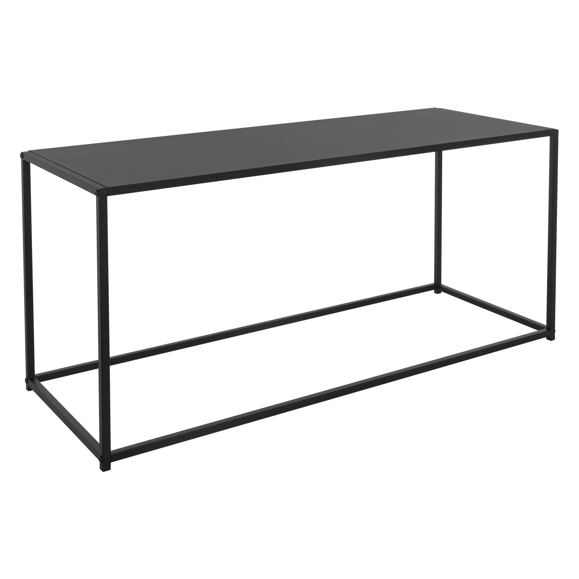 COUCHTISCH rechteckig Schwarz 110/40/50,5 cm - Schwarz, Metall (50.5/40/110cm) - ML-DESIGN