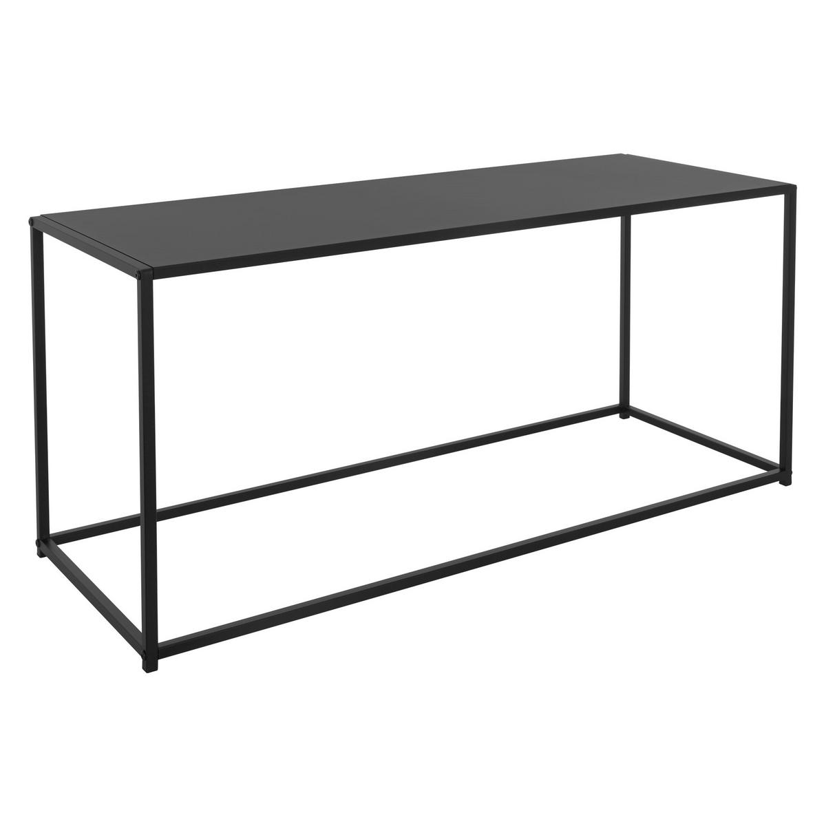 COUCHTISCH rechteckig Schwarz 110/40/50,5 cm - Schwarz, Metall (50.5/40/110cm) - ML-DESIGN