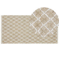 KURZFLOR-TEPPICH Akbez 80/50 cm - Beige, Naturmaterialen (50/80cm) - Beliani