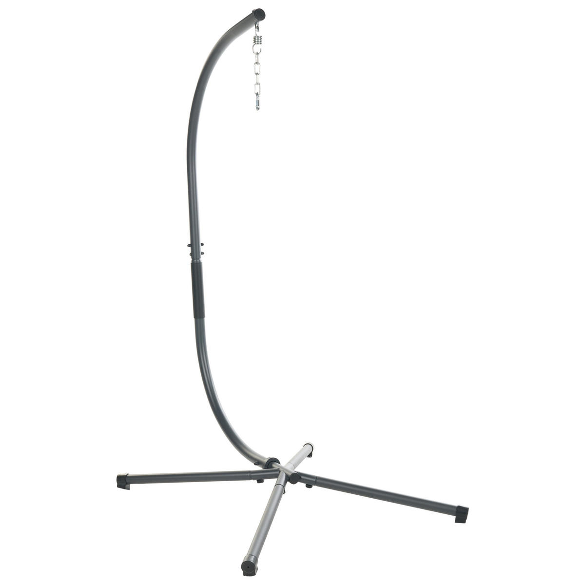 HÄNGESESSEL Grau Alviano - Grau, Textil (98/196/136cm) - Beliani