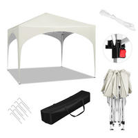 POPUP-GARTENPAVILLON – 3×3 m, wasserdicht, zusammenklappbar, mit halbrundem Dach - Beige, Metall (300/260/300cm) - Kaket