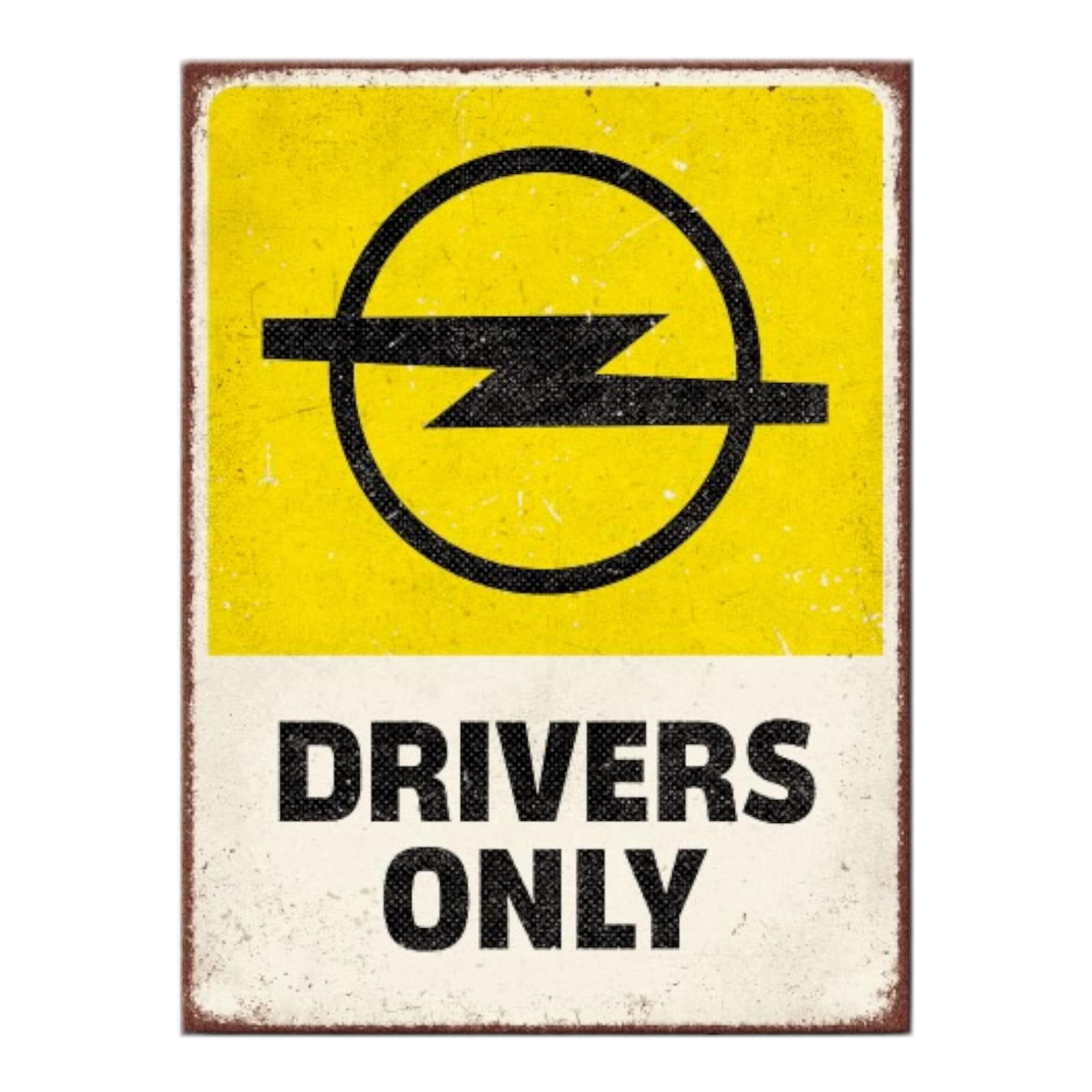 MAGNET 6/8 cm Opel Drivers Only - Multicolor, Metall (6/8/0.1cm) - Nostalgic-Art