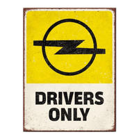 MAGNET 6/8 cm Opel Drivers Only - Multicolor, Metall (6/8/0.1cm) - Nostalgic-Art