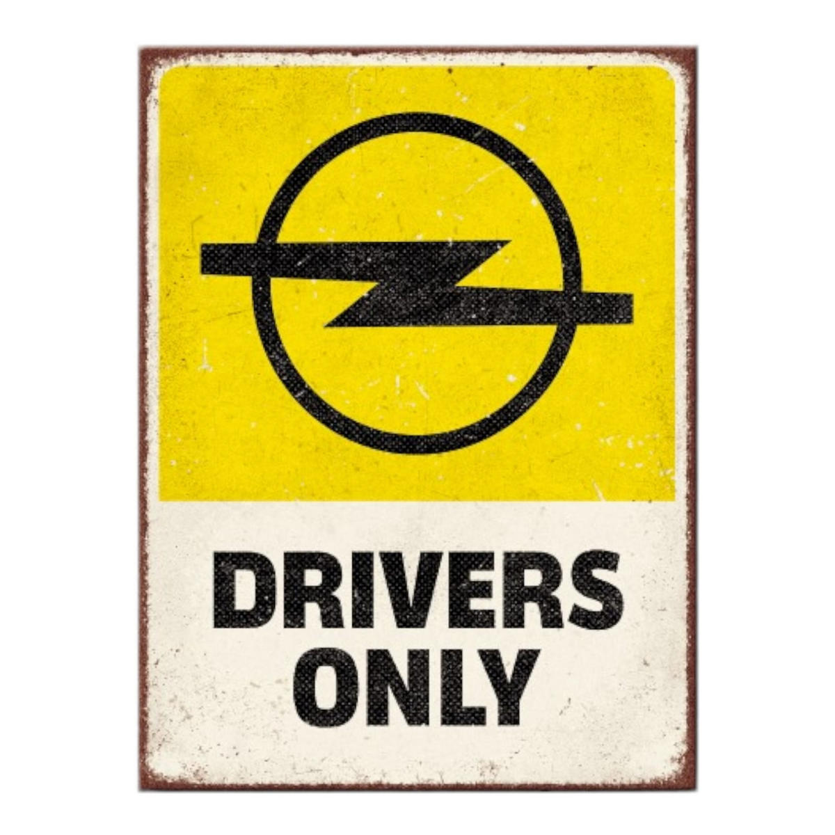 MAGNET 6/8 cm Opel Drivers Only - Multicolor, Metall (6/8/0.1cm) - Nostalgic-Art