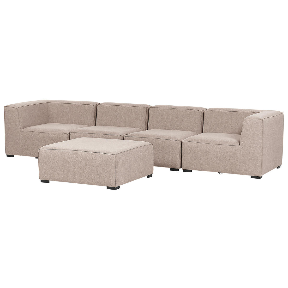 LOUNGE SET 4-Sitzer beige modular Arezzo - Beige, Textil - Beliani