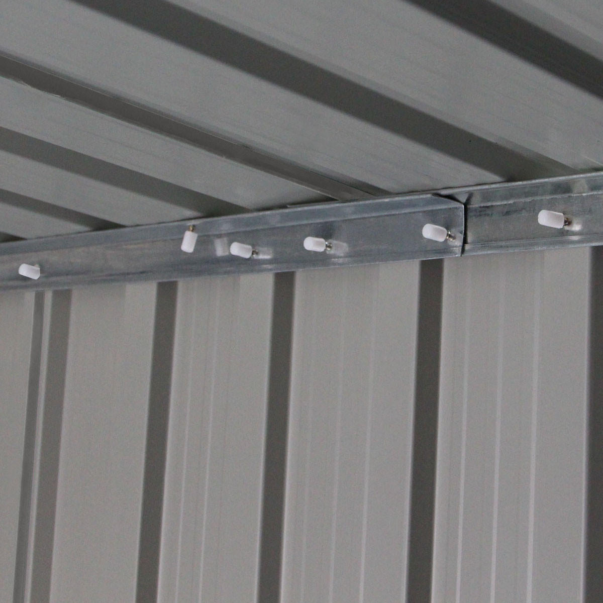 GERÄTEHAUS Metall Dunkelgrau - Grau, Metall (130/173/213cm) - COSTWAY