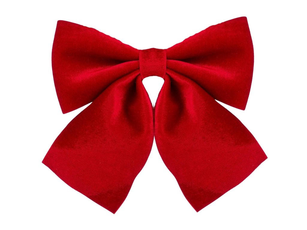 WEIHNACHTSSCHLEIFE rot glänzend, 20 × 23 cm - Rot, Naturmaterialien (23cm) - LAALU