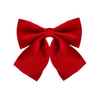 WEIHNACHTSSCHLEIFE rot glänzend, 20 × 23 cm - Rot, Naturmaterialien (23cm) - LAALU
