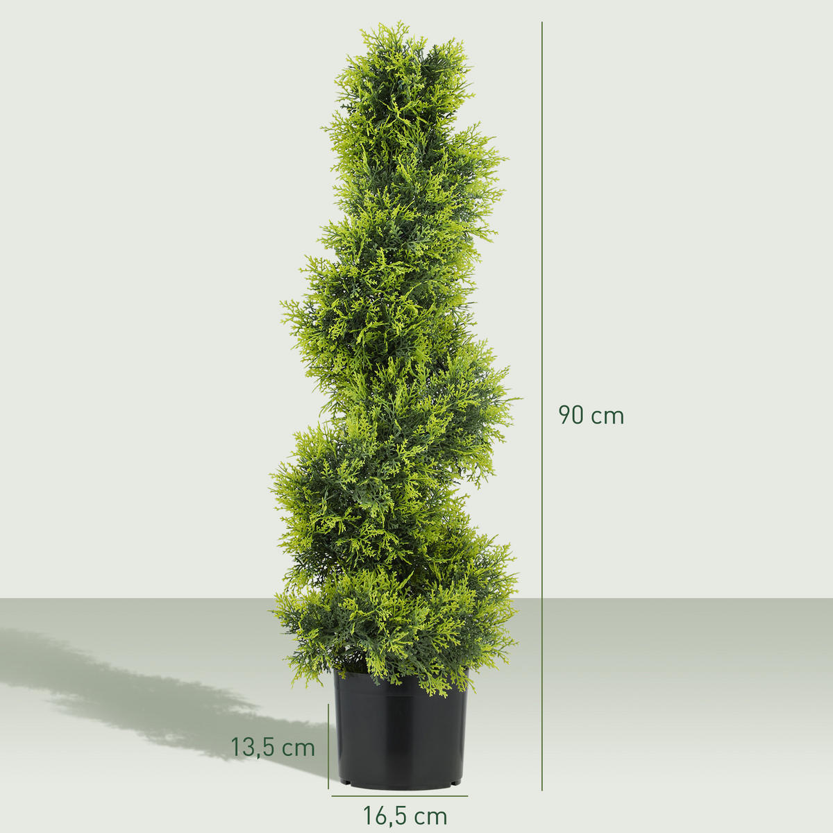 KÜNSTLICHE Pflanzen Grün 16.5/16.5/90.0cm - Grün, Kunststoff (90cm)