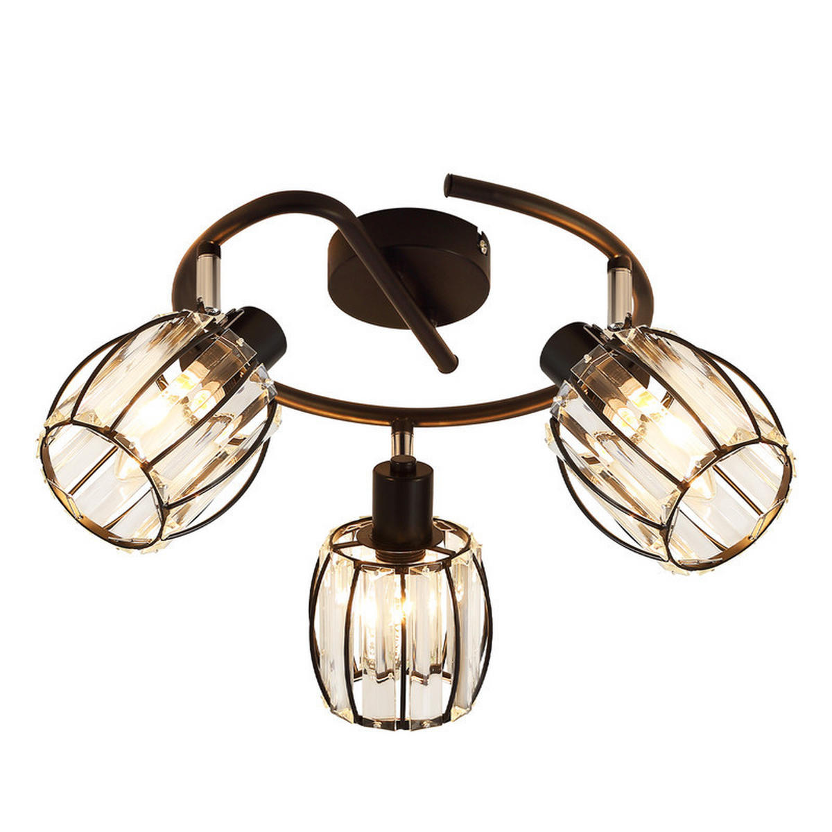 DECKENLEUCHTE Liberto 26/21/21cm - Schwarz, Metall (26/21/21cm) - Nettlife