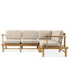 LOUNGESOFA ATREDA rechts - Creme, Holz/Textil (230/74/160cm) - KONSIMO®