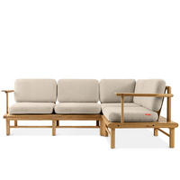 LOUNGESOFA ATREDA rechts - Creme, Holz/Textil (230/74/160cm) - KONSIMO®