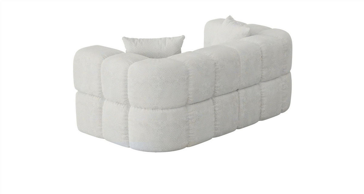 SOFA 2-sitzer Vega - Weiß, Holzwerkstoff/Textil (200/77/103cm) - Fun Möbel