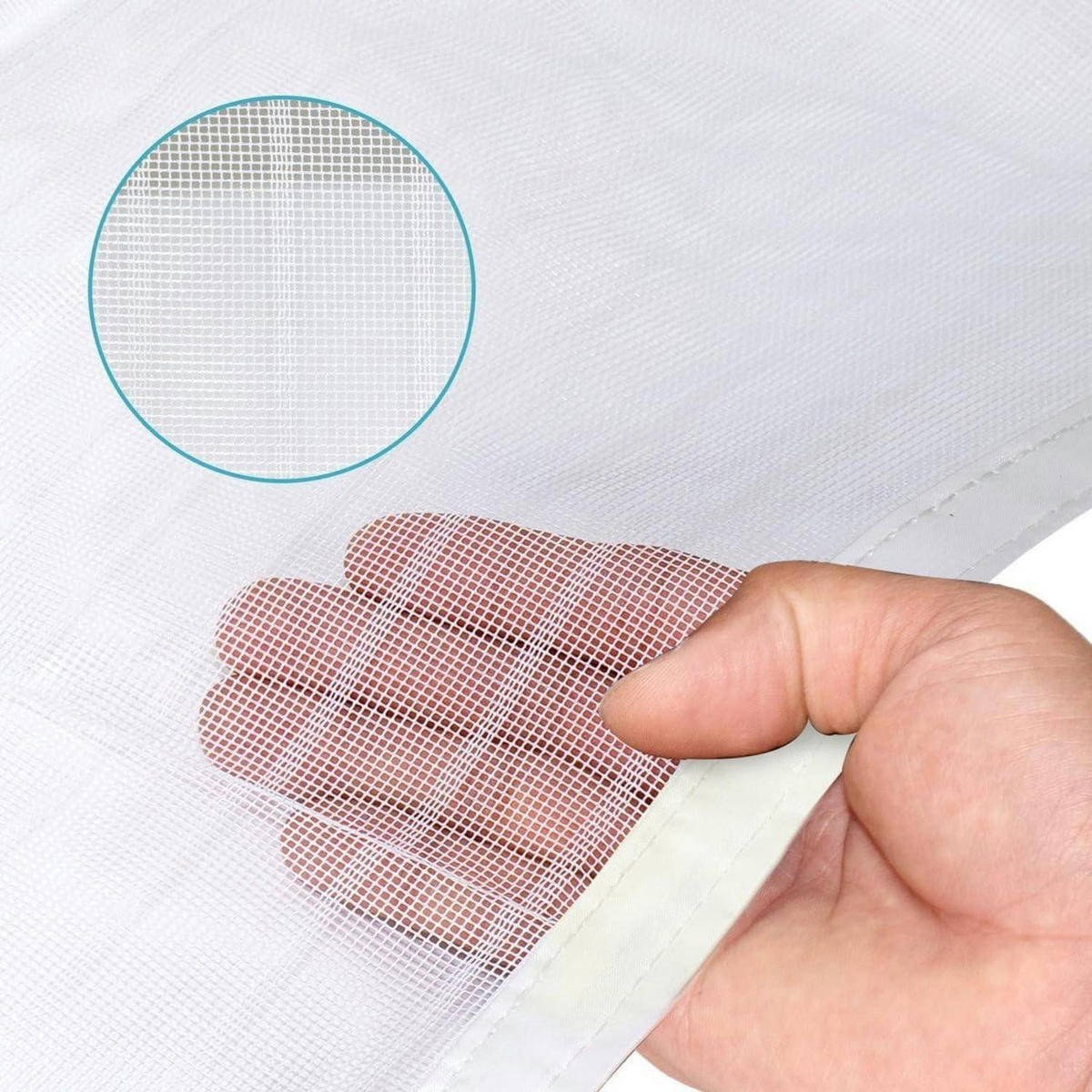 FLIEGENGITTER Tür 110 x 220 cm Weiß - Weiß, Textil (110/220/1cm)