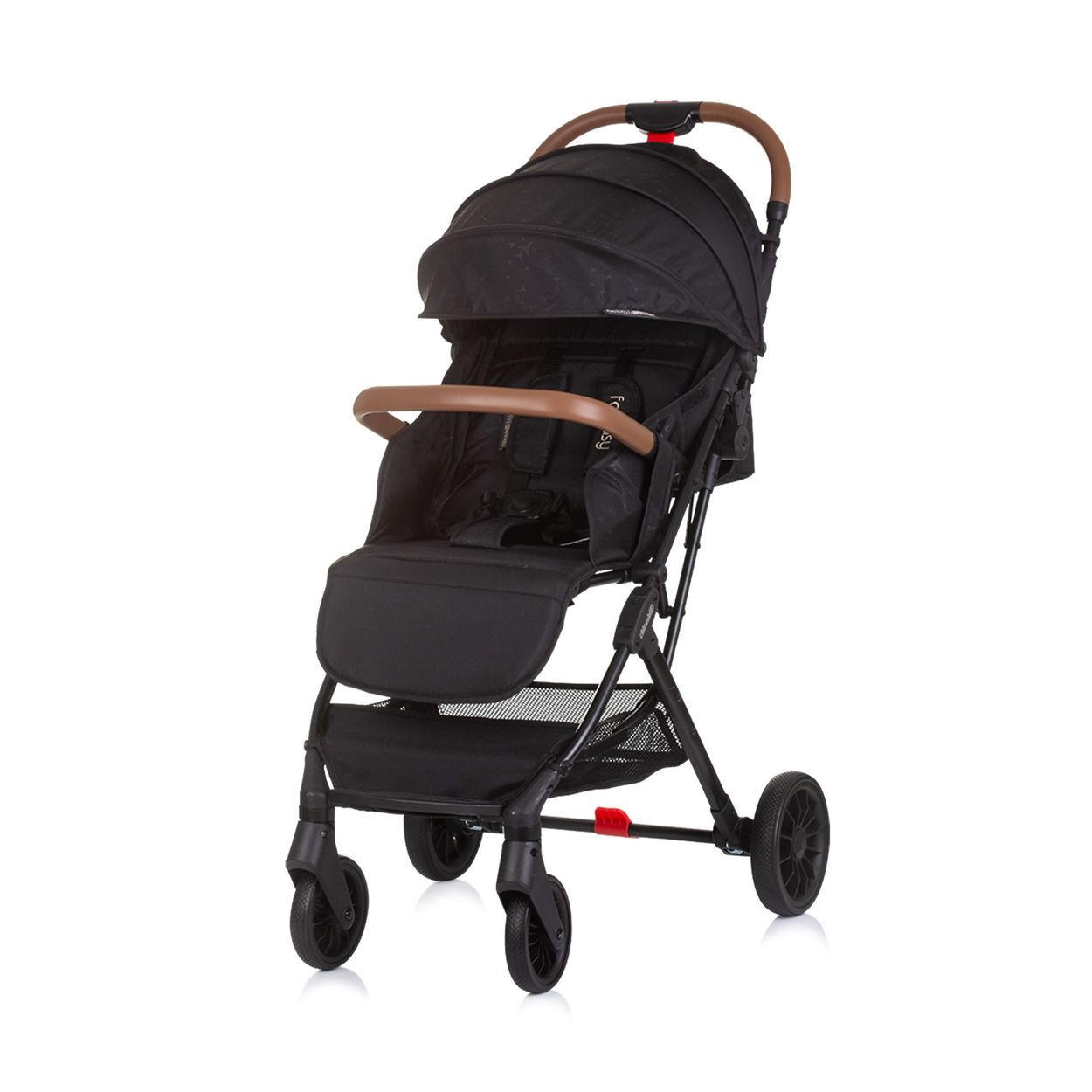 BUGGY Fantasy klappbar schwarz 5-Punkt-Gurt Fußabdeckung Hinterradbremse - Schwarz, Metall (80/89/110cm) - Chipolino