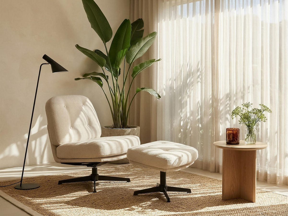 SESSEL mit gerader Rückenlehne - 1 Person - stoff - beige Tolozi - Beige, Textil (64/75.5/81cm) - Vente-Unique