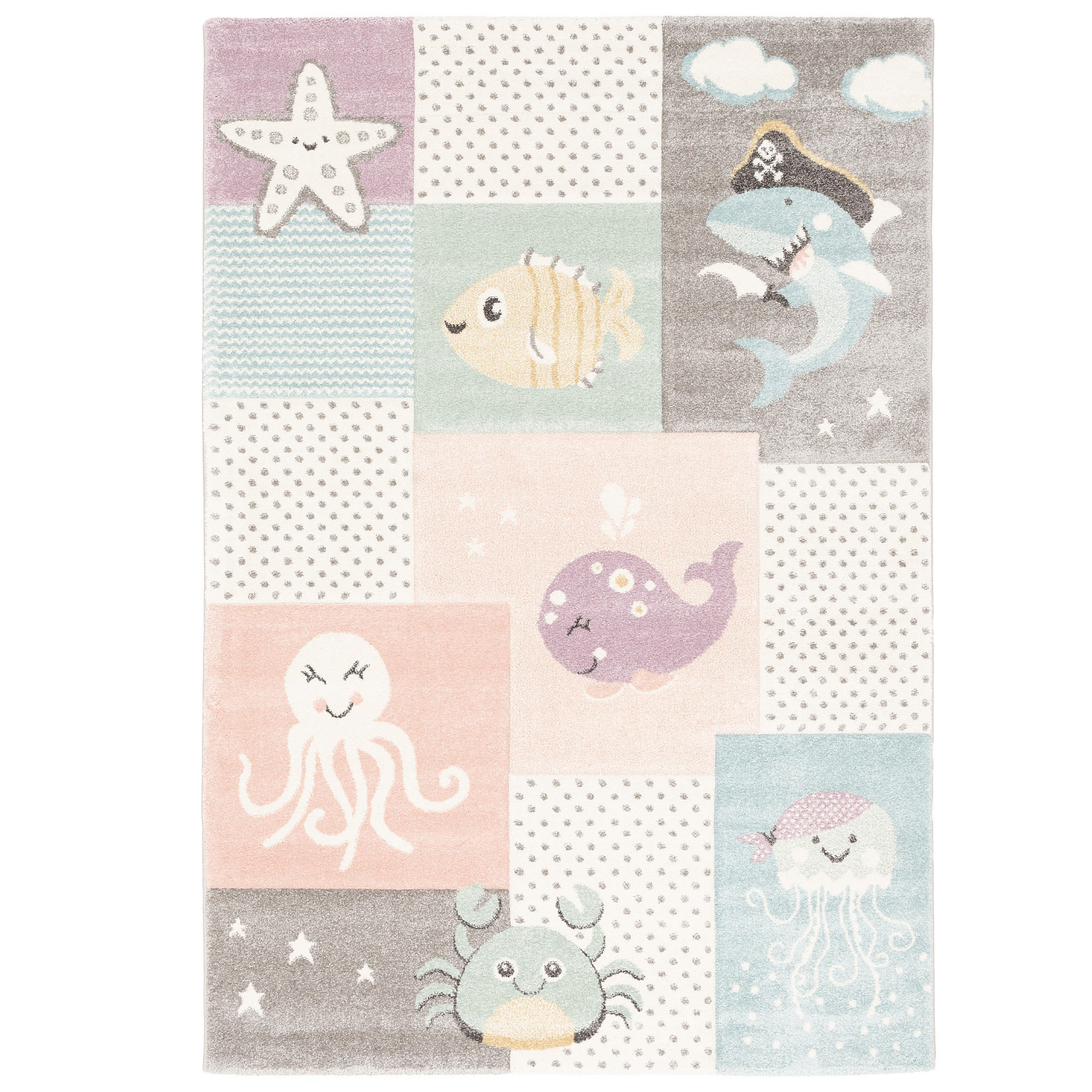 KINDER TEPPICH MAUI KIDS UNTERWASSERWELT - Multicolor, Textil (140/200cm) - Pergamon