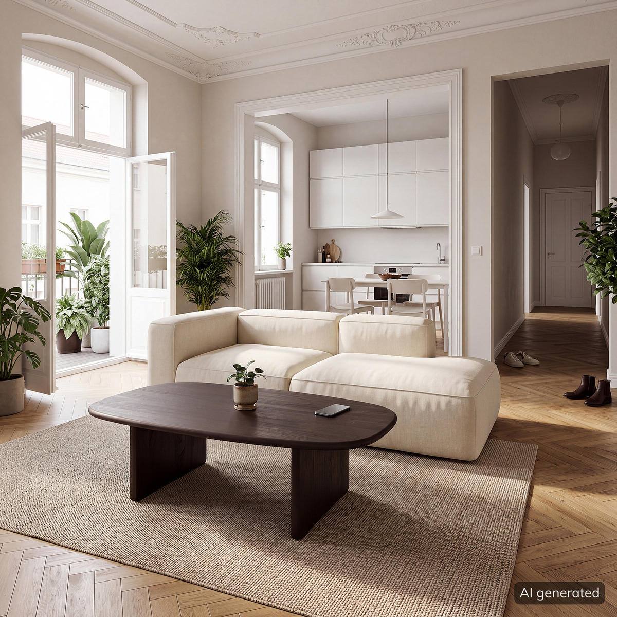 MASSIVER COUCHTISCH - Akazie Schwarz - Schwarz, Holz (70/110/33cm) - home24