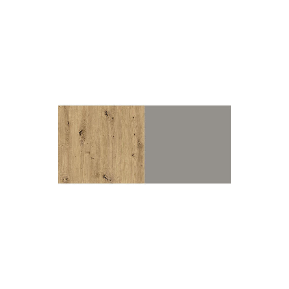 BETT Kuki Bernstein Eiche / Platingrau 99 / 204 / 86 cm - Braun, Holz/Holzwerkstoff (90/200cm) - Feldmann-Wohnen
