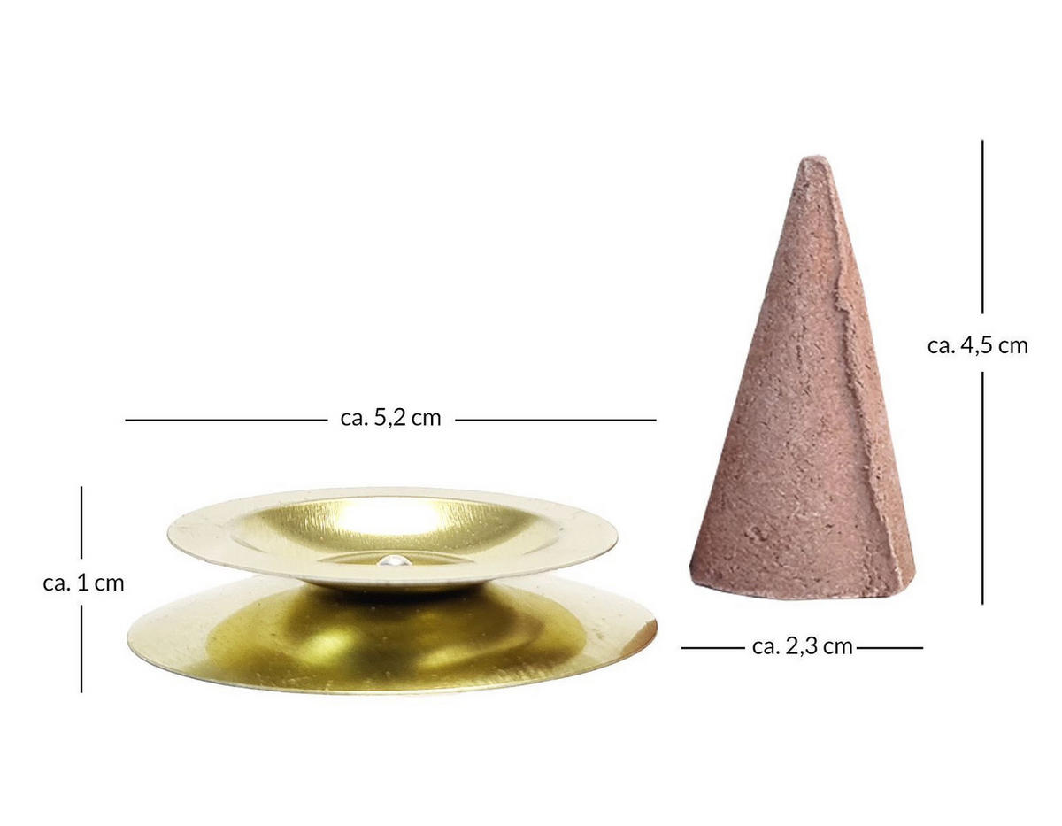 RÄUCHERKERZEN Sparset Zimt-Riesen, Glimmschale, Opas Beste Weihrauch - Multicolor, Metall (6.5/2.3/12.5cm)