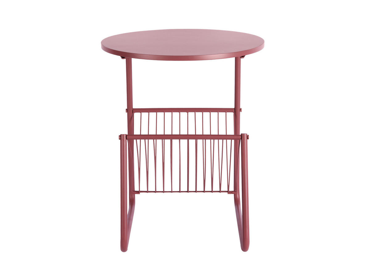 BEISTELLTISCH Riqueza - Rot - 40/40/49 cm - Rot, Metall (40/40/49cm) - Leitmotiv