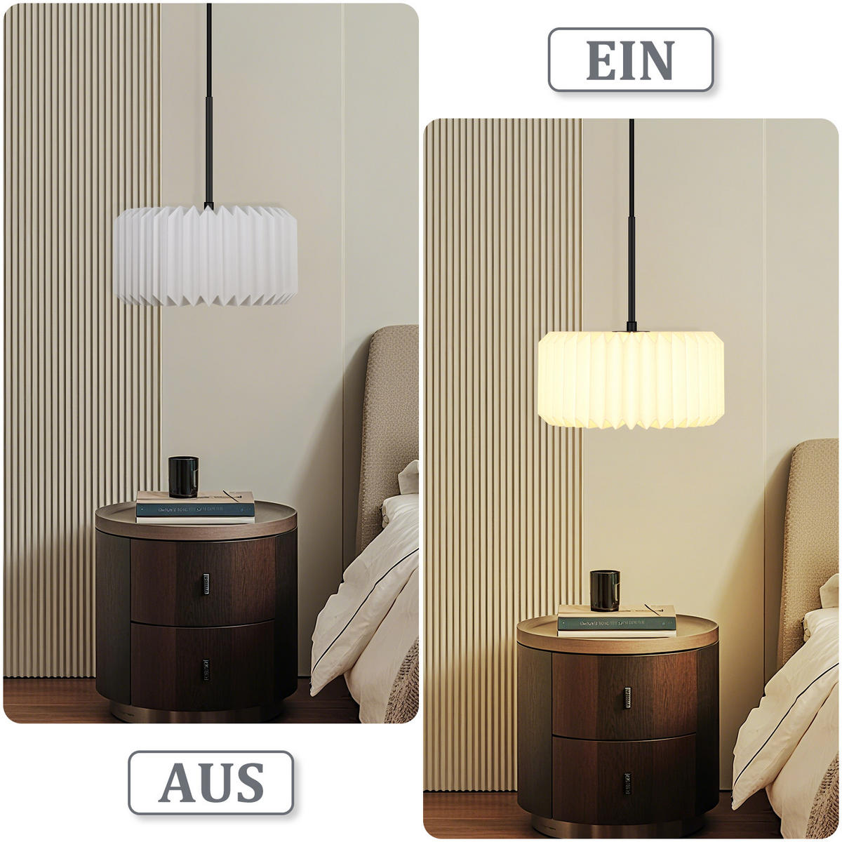 HÄNGELEUCHTE Funkelin 24/152/24 cm - Weiß, Papier (24/24/152cm) - ZMH