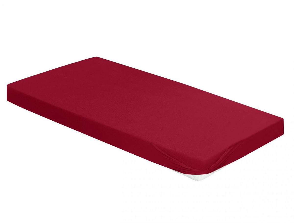SPANNBETTTUCH JUPITER 0008 - Rot, Textil (190/200cm) - Irisette