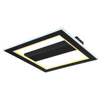 LED DECKENLEUCHTE Mattia Metall Schwarz - Schwarz, Metall (45/45/5cm) - Globo Lighting