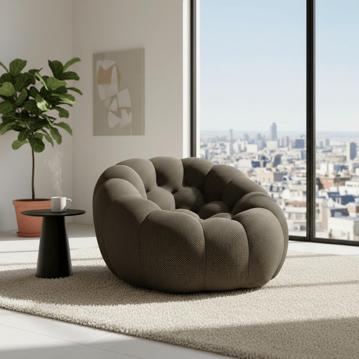 WOHNZIMMERSESSEL Cocoon 1-Sitzer - Schokolade - Dunkelbraun, Textil (120/75/113cm) - COCO Living