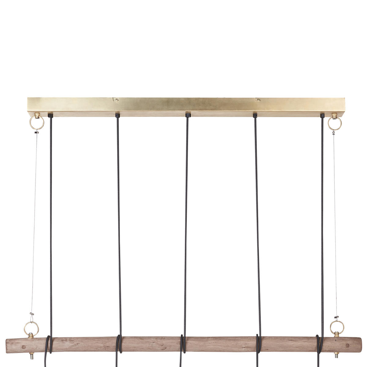 HÄNGELEUCHTE Varada 17/100/115 cm - Hellbraun, Holz (17/100/115cm) - Beliani