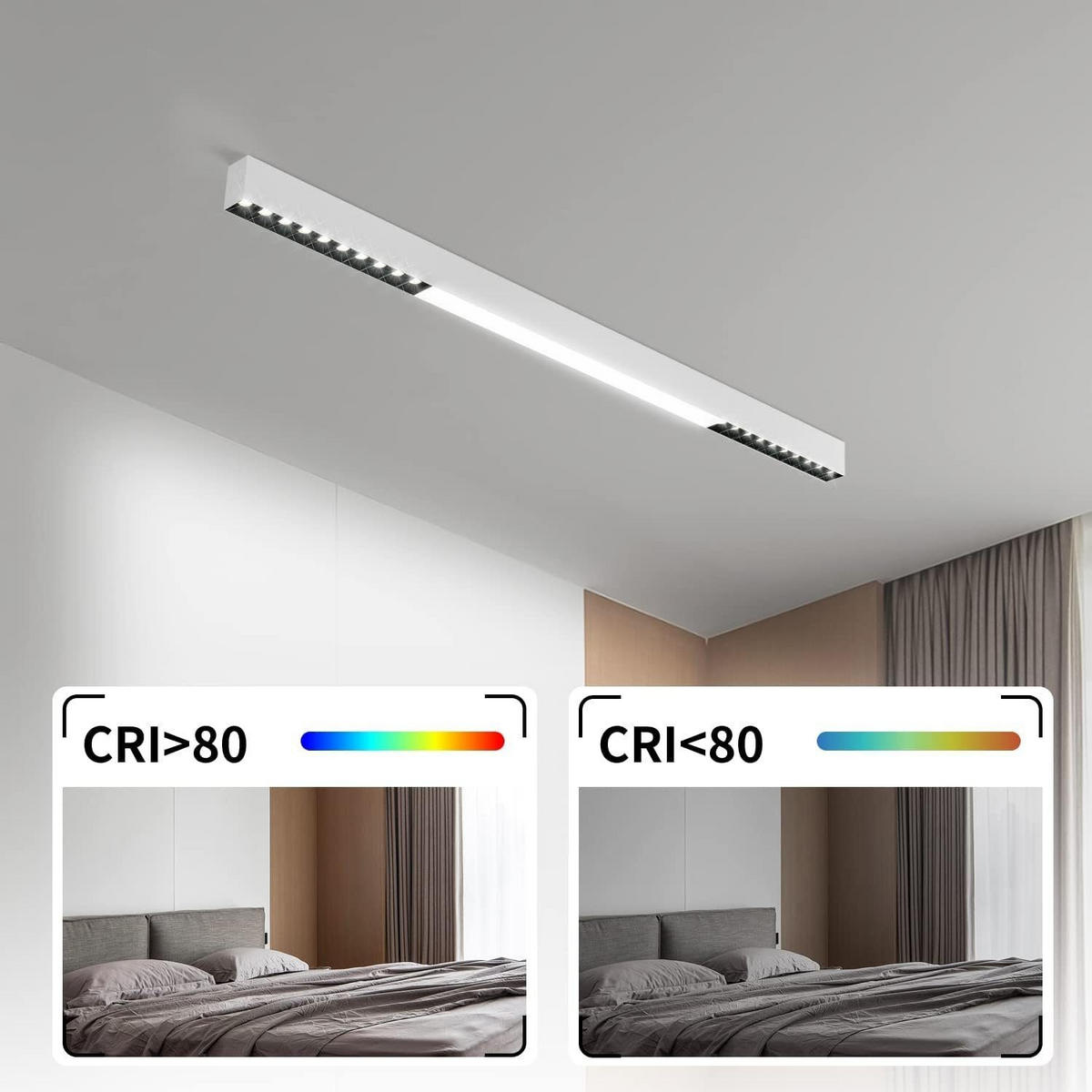 LED-DECKENLEUCHTE Ritter 107/3.5/5.5 cm - Weiß, Metall (3.5/107/5.5cm) - Nettlife