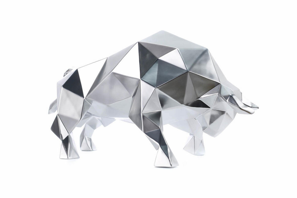 SKULPTUR Silber 51/26 cm - Silberfarben, Stein (2.4/26/23cm) - KUNSTLOFT