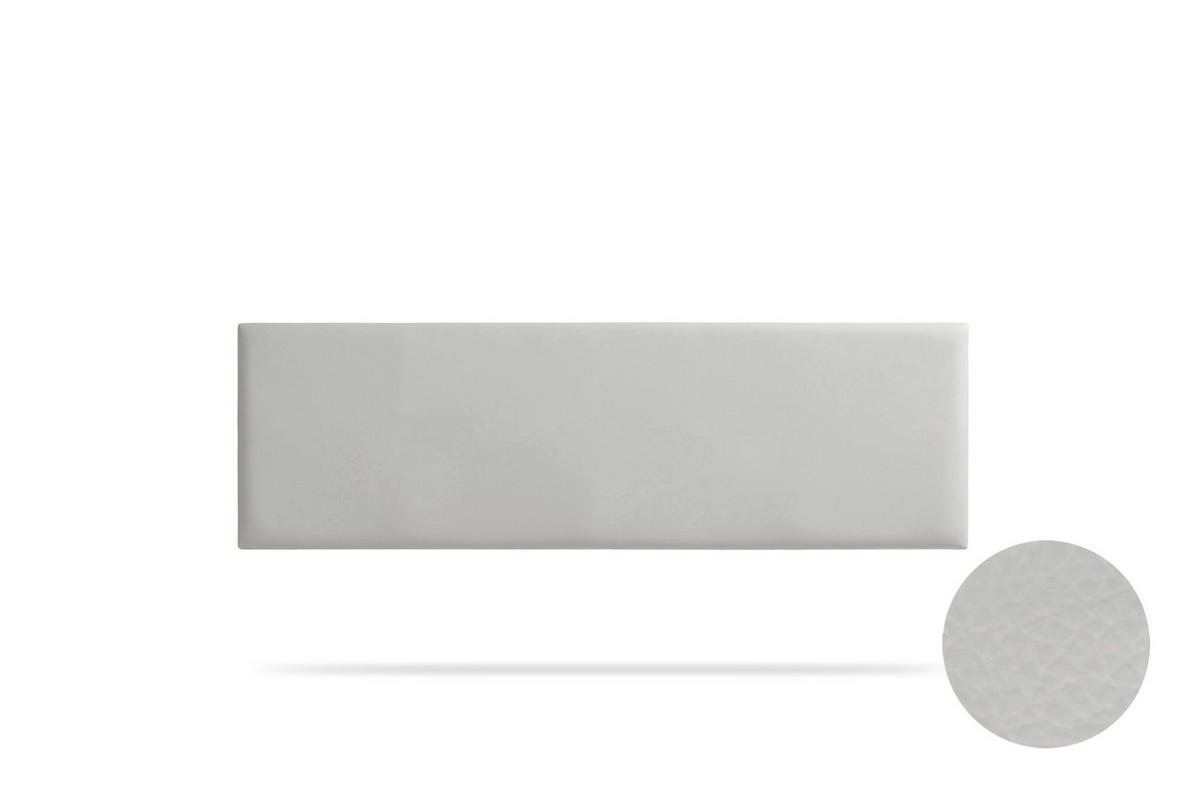 Kopfteil gepolstert NOVA Kunstleder 90x50x5 cm - Hellgrau - Moonia - Hellgrau, Holz (90/5/50cm)