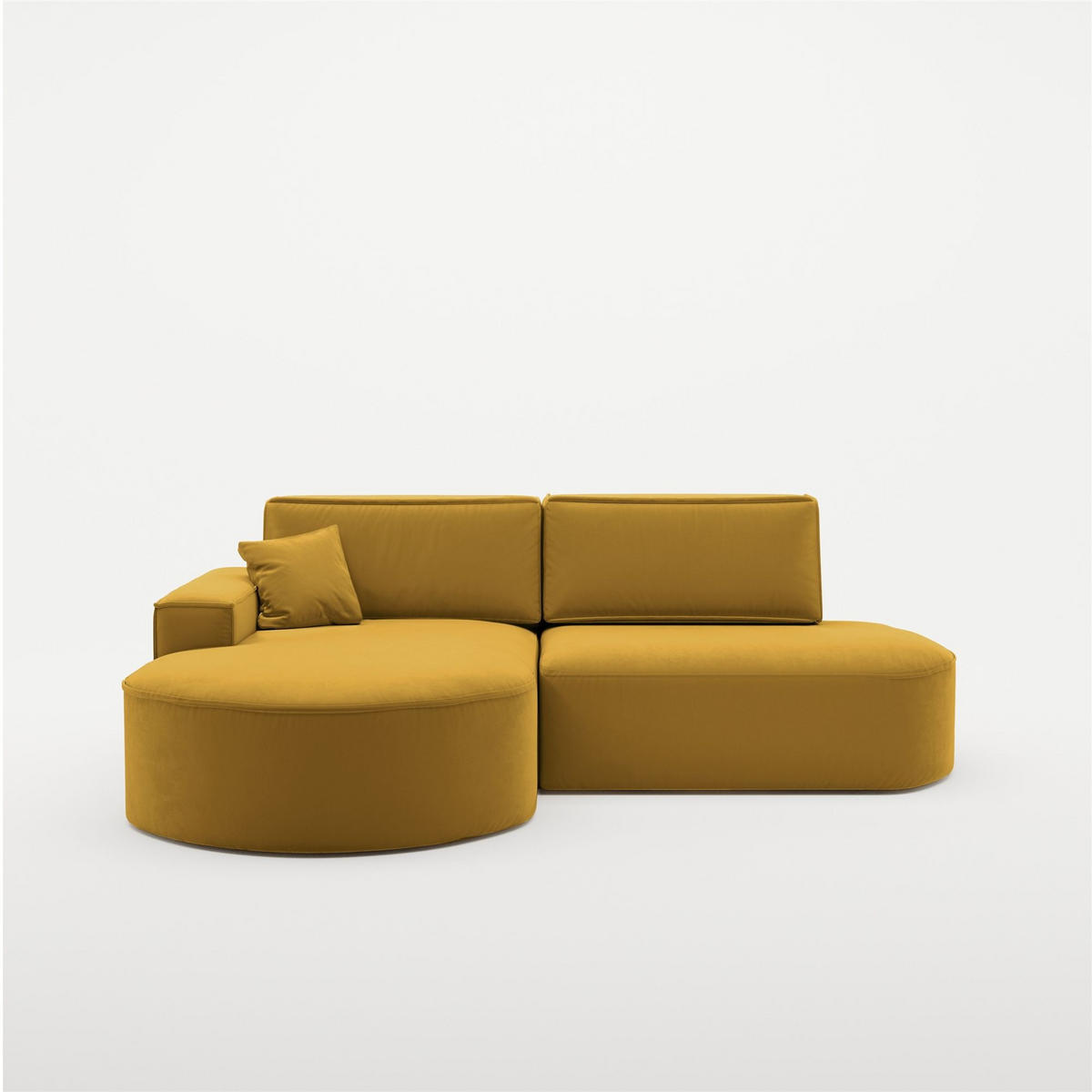 ECKSOFA Venedig Mit Schlaffunktion - Gelb, Holzwerkstoff/Textil (278/179cm) - Fun Möbel