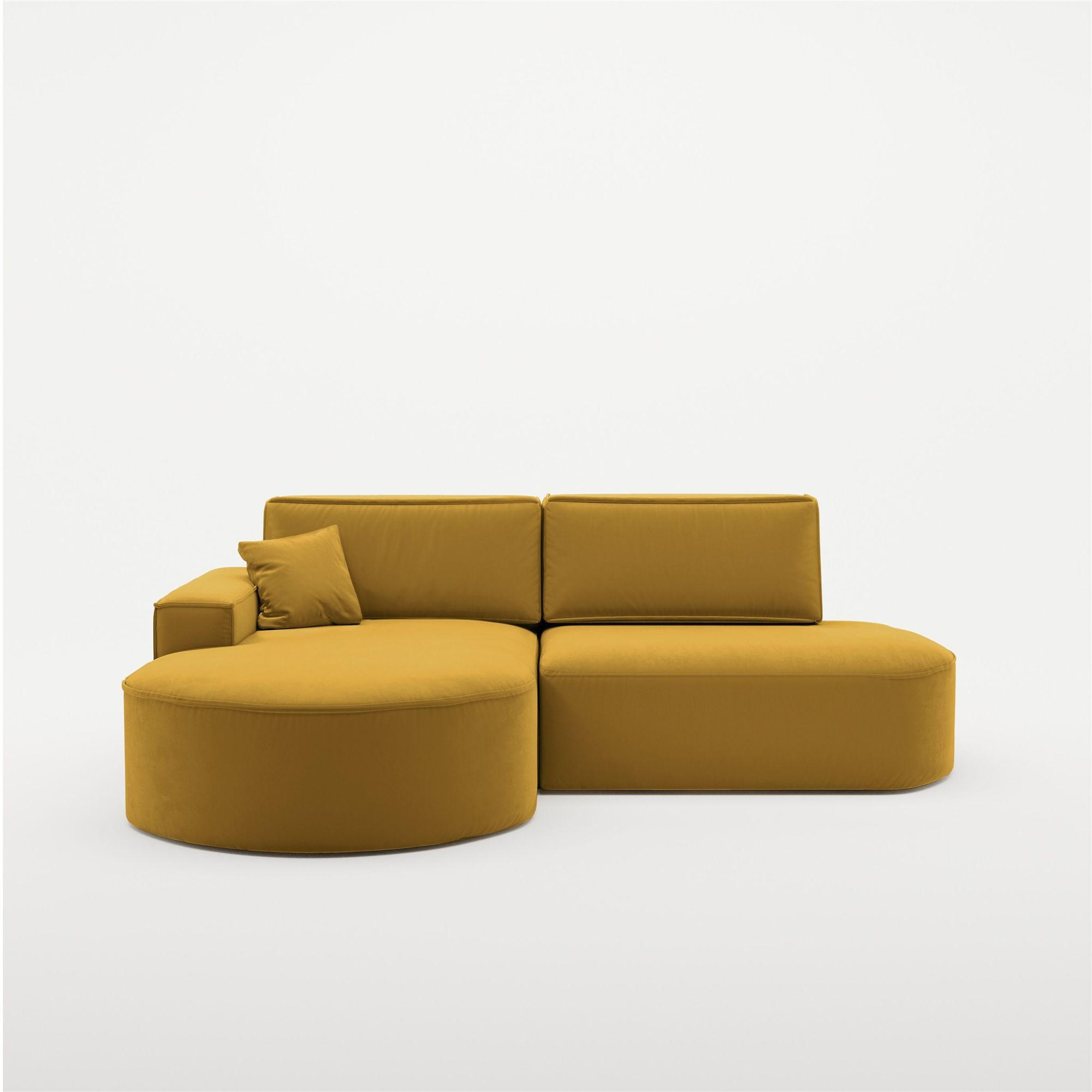 Thumbnail - Fun Möbel Ecksofa, Gelb, Textil, Ottomane links, 278x179 cm, Wohnzimmer, Sofas & Couches, Wohnlandschaften, Ecksofas