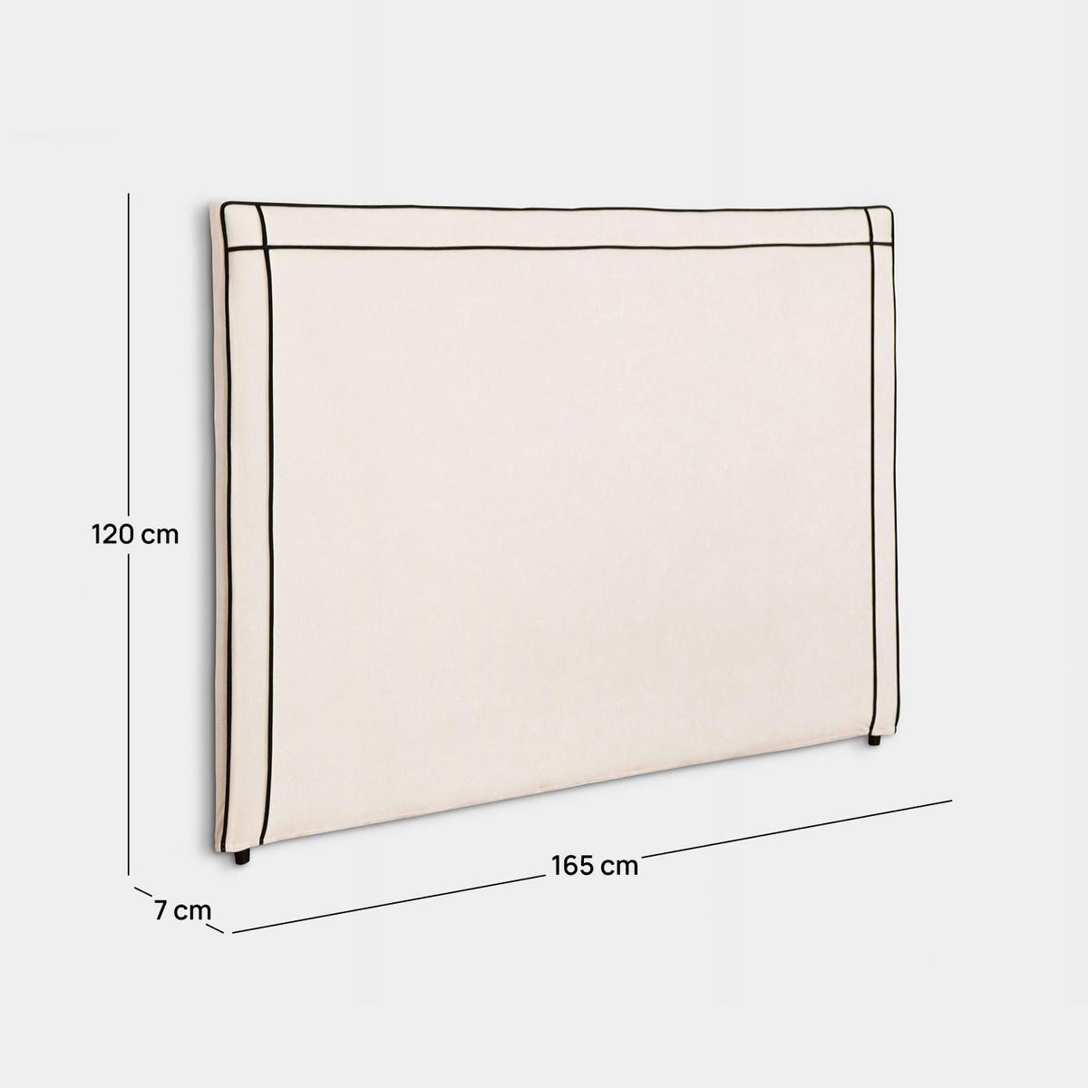 KOPFTEIL DOPPELTES Mies Beige 165 cm x 120 cm - Beige, Textil (165/7cm) - Klast Home