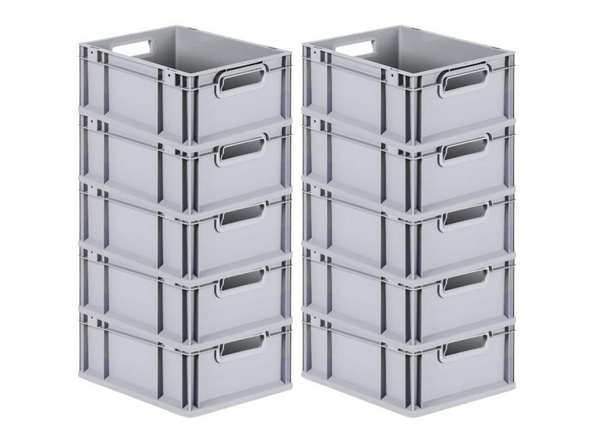 EUROBOX Nextgen Economy Griffe Offen 17x30x40cm 16 Liter - Grau, Kunststoff (30/17/40cm) - PROREGAL