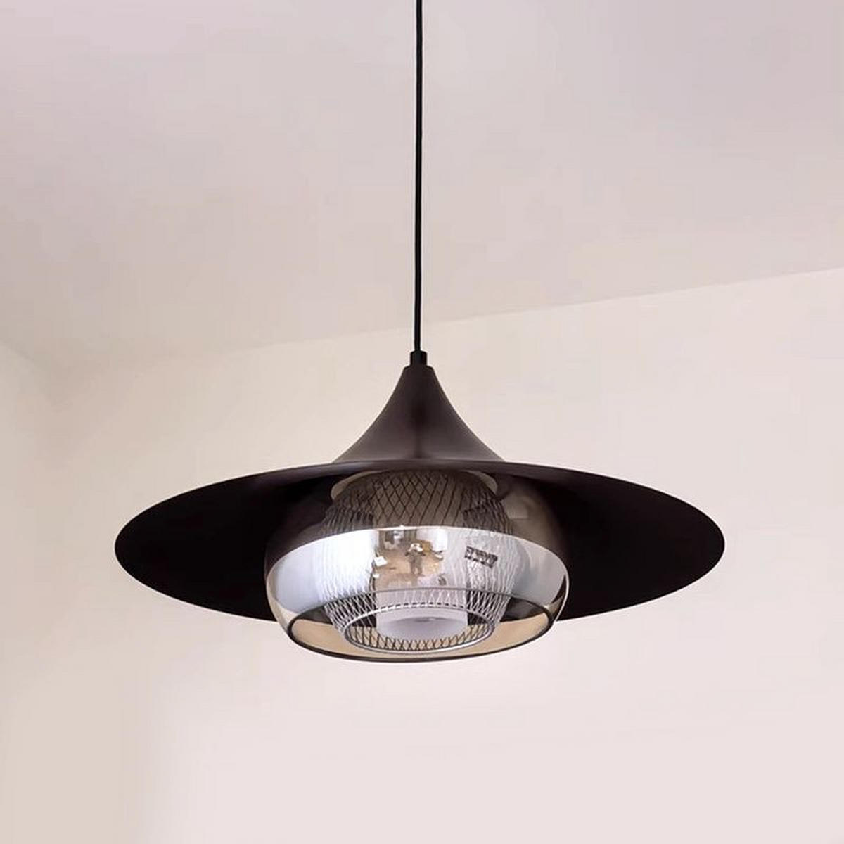 PENDELLEUCHTEN,METALL, 220 V, 40 cm Durchmesser - Braun, Metall (40/40/150cm) - Authentics