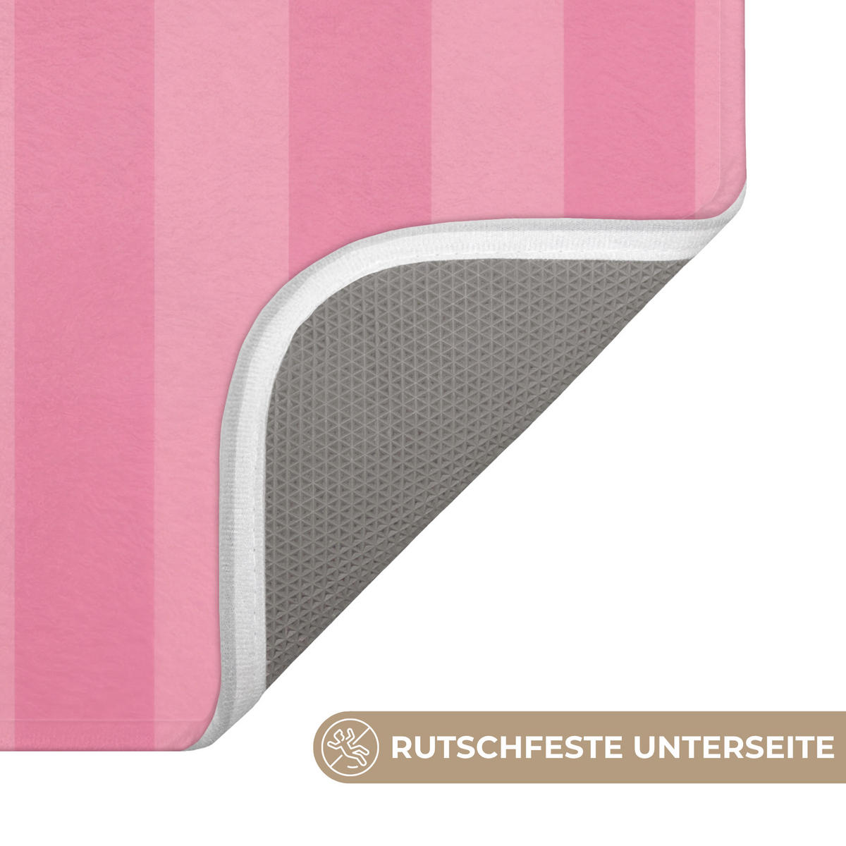WC PŘEDLOŽKA Pruhované - růžové - Chéri 40x60 cm - růžová, textil/plast (40/1cm) - OnlyWow