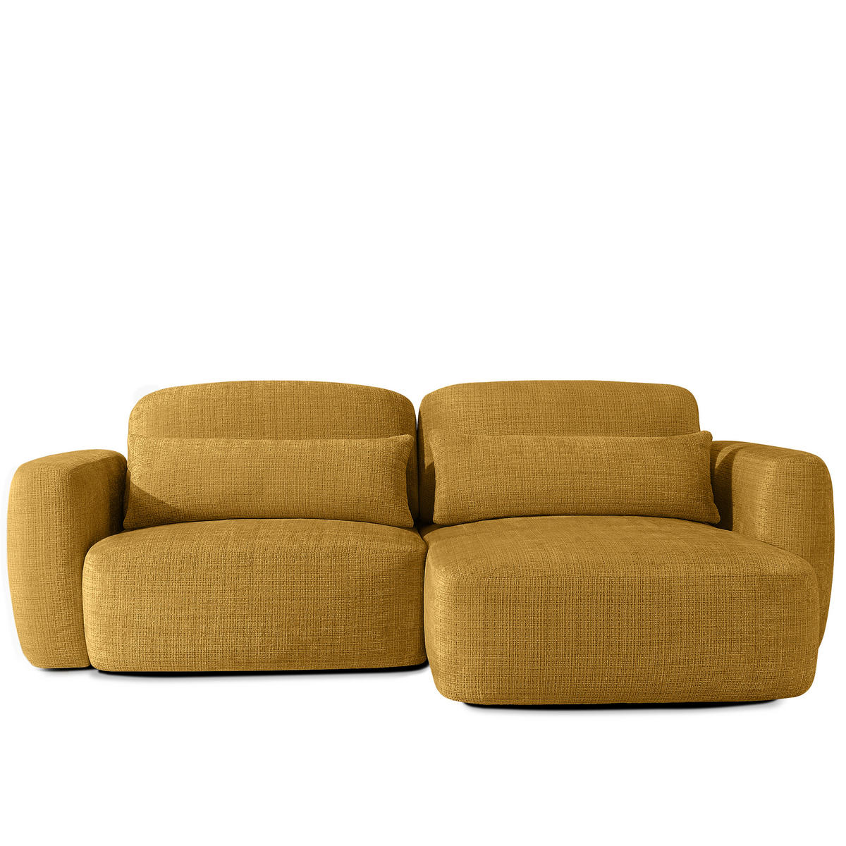 SITZGARNITUR ELOSA - Gelb, Holz/Textil (245/85/165cm) - KONSIMO®