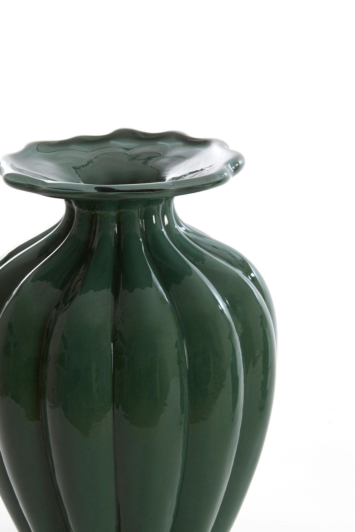 VASE Zofio Grün Ø16,5/24,5 cm - Grün, Glas (16.5/24.5cm) - Light & Living