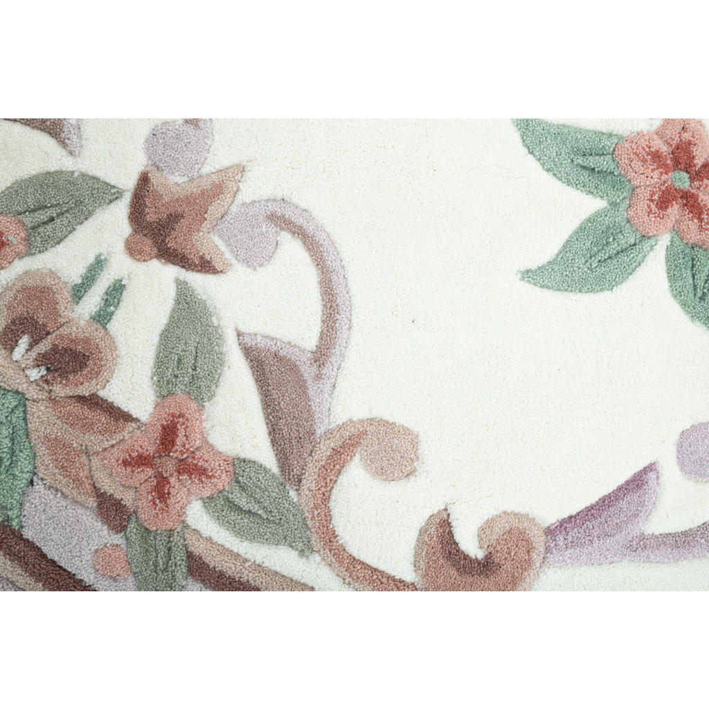 Thumbnail - Theko Handtuftteppich, Beige, Textil, Floral, Oval, 120x170 cm, antistatisch, Teppiche & Böden, Teppiche, Hochflorteppic...